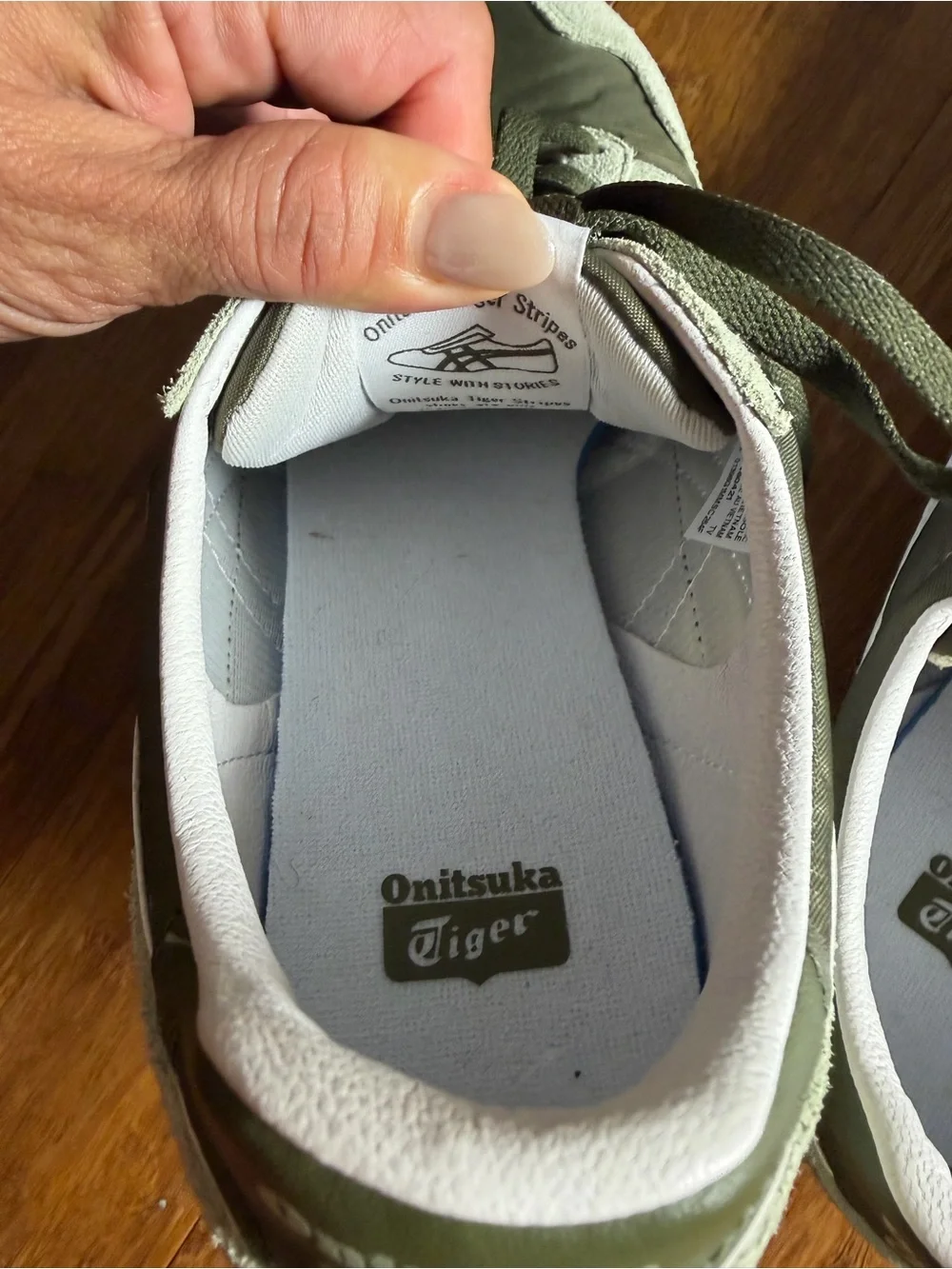 Onitsuka Tiger by Asics Men's Olive and White Mexico-66 Style Sneakers